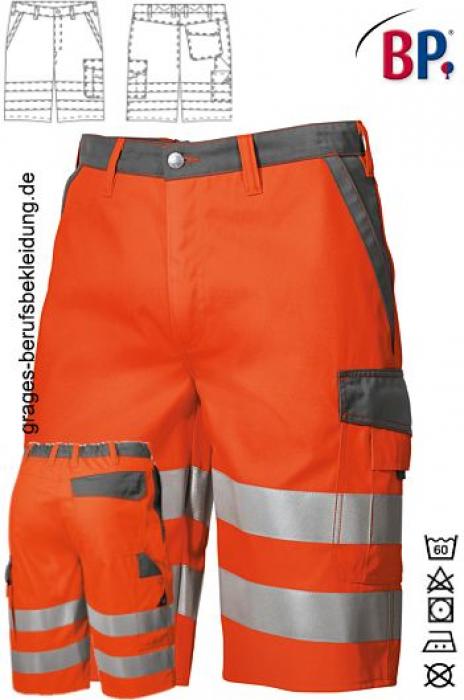 BP® Kurze Hose Warnschutz Shorts warnorange/dunkelgrau